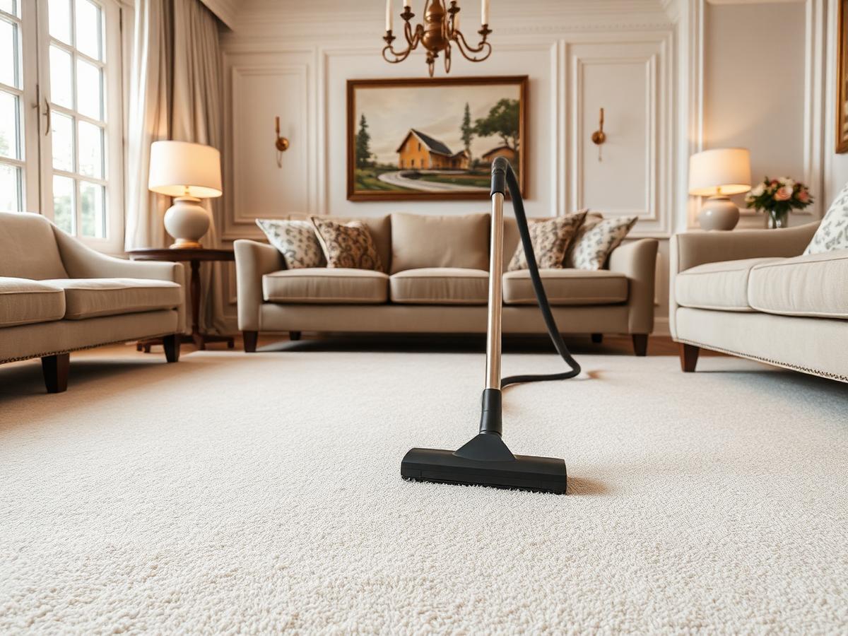 Vacuumed living room